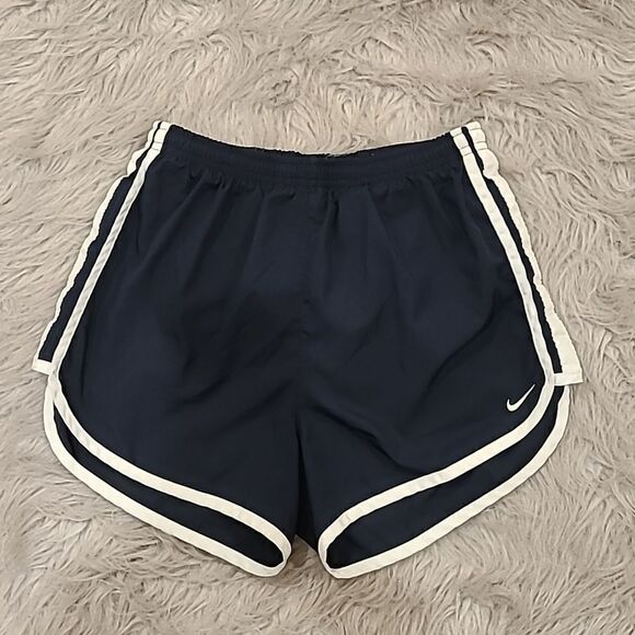 Nike fit dry navy blue and white workout shorts size small - Picture 1 of 6